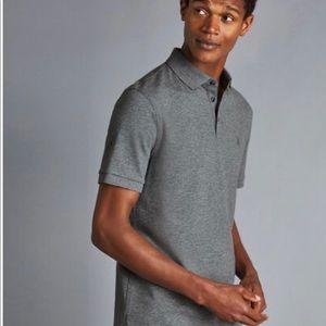Charles Thyrwitt Men’s Grey Polo Size Small